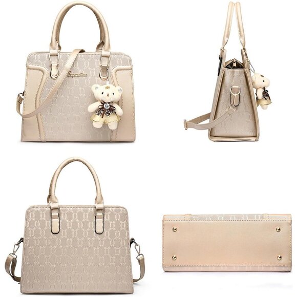 Complete 4-Piece Women's Handbag Set - Chic Faux Leather for Every Occasion - Picture 2 of 7